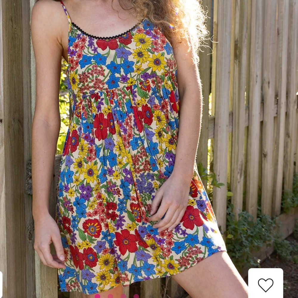 Gigi Mini Dress - Multicolored Calico Floral